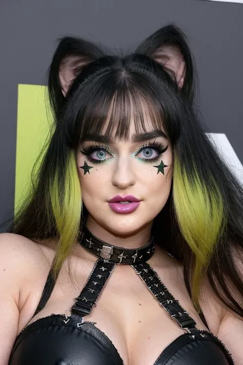 S011_BlakeBlossom_v2 <lora:edg_makeup1:0.8> edg_makeup , edg_makeup on face, rockstar attire, rorckstar hair