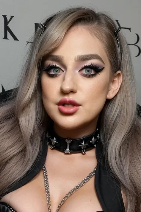 S011_BlakeBlossom_v2 <lora:edg_makeup1:0.8> edg_makeup , edg_makeup on face, rockstar attire, rorckstar hair