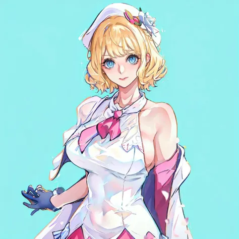 Stacked papercut art of Tilt-shift photo of masterpiece,best quality,stussy,1girl,blonde hair,breasts,large breasts,huge breasts,lipstick,gloves,short hair,footwear,blue eyes,covered chest,looking at viewer,closed mouth,heelscollections,oda eiichirou,dress,short sleeves,armpits,indoors,((simple background:1.4)),jacket,off shoulder,Selective focus,miniature effect,blurred background,highly detailed,vibrant,perspective control,white dress,(pov:1.3),(foot focus:1.2),(upper body:1.1),(formal:1.3),large breasts,
<lora:Stussy (2)>,
<lora:ban-lora-v1-128dim-10ep-naivae:0.8> . 3D, layered, dimensional, depth, precision cut, stacked layers, papercut, high contrast