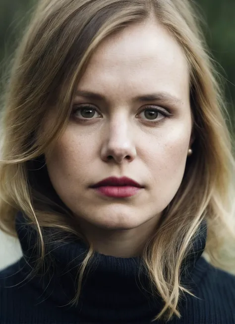 A stunning intricate full color portrait of (sks woman:1), wearing a black turtleneck, epic character composition, by ilya kuvshinov, alessio albi, nina masic, sharp focus, natural lighting, subsurface scattering, f2, 35mm, film grain, <lora:locon_alisonpill_v1_from_v1_64_32:1.25>