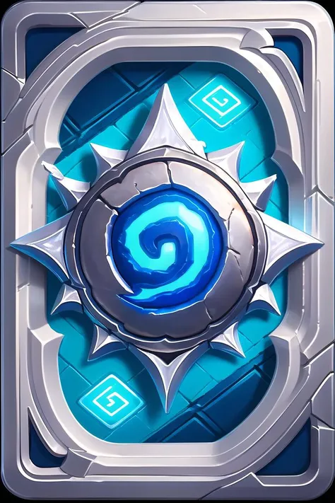 Concept Art, Game Cards, Silver Pattern, Western Magic Style, Spin Symbols, no_humans, Solo, Frame, Broken, card_ (Medium),<lora:kapai:0.8>,