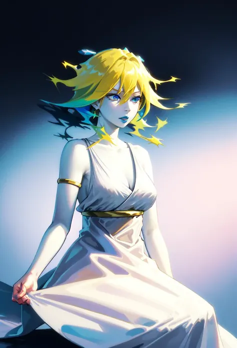((masterpiece, best quality)), 1girl
sigma, pale skin, white skin, gradient hair, blue lips, blonde hair, blue eyes, white dress<lyco:sigmaZektbach:1.0>