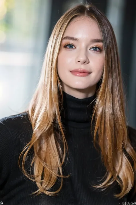 detailed and realistic portrait of beautiful (Alice01-100), sexy, 25yo, blonde_hair, blue_eyes, long_hair, closed_mouth, lips, smile, jewelry, wearing a black sweater turtleneck, looking_at_viewer, shot outside, soft natural lighting, portrait photography, magical photography, dramatic lighting, photo realism, ultra-detailed, intimate portrait composition, Leica 50mm, f1. 4, <lora:add_detail:0.2> <lora:HazelMoore-02:1>