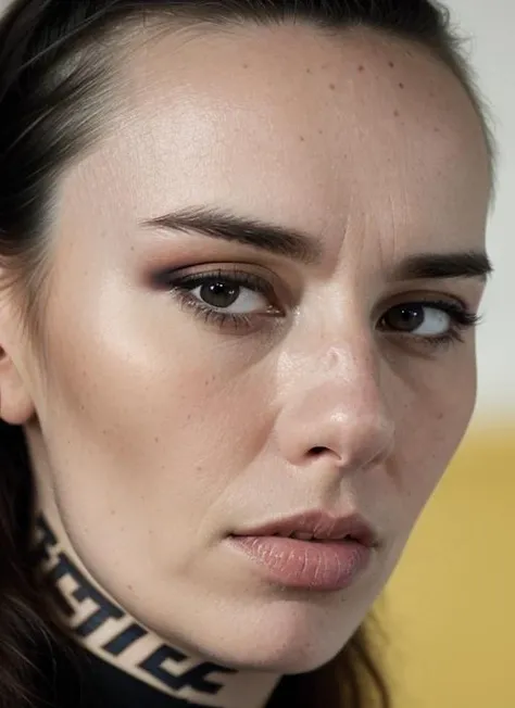 close up portrait of sks woman , by Flora Borsi, style by Flora Borsi, bold, bright colours, ((Flora Borsi)), by Dominique Issermann, <lora:lora-small-cara-gee-v1:1>