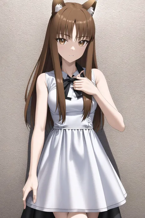 masterpiece, best quality, holo, dress <lora:Holo_841507:1>