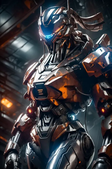 (masterpiece, best quality), intricate details, photo, realistic, unreal engine,
<lora:Mecha:0.8> Mecha, <lora:robotGirlLora_v10:0.6> humanoid robot, robot, robot joints, joints, helmet, armor, robot girl, breasts, rusty, abandoned warehouse, computer terminals, arcing electricity, tesla coils, plasma, <lora:Unholy:0.5> sp3ct4, dark atmosphere, <lora:JourneyLoRA:0.8> <lora:hipoly_3dcg_v7-epoch:0.4>