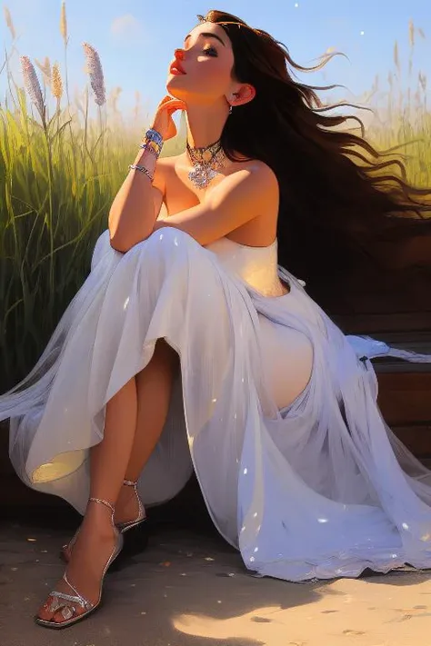 samdoesart , white dress