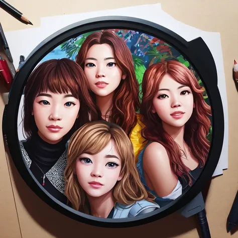 (hyper-realistic digital illustration), I'm worse at what I do best, And for this gift, I feel blessed, Our little group has always been, And always will until the end