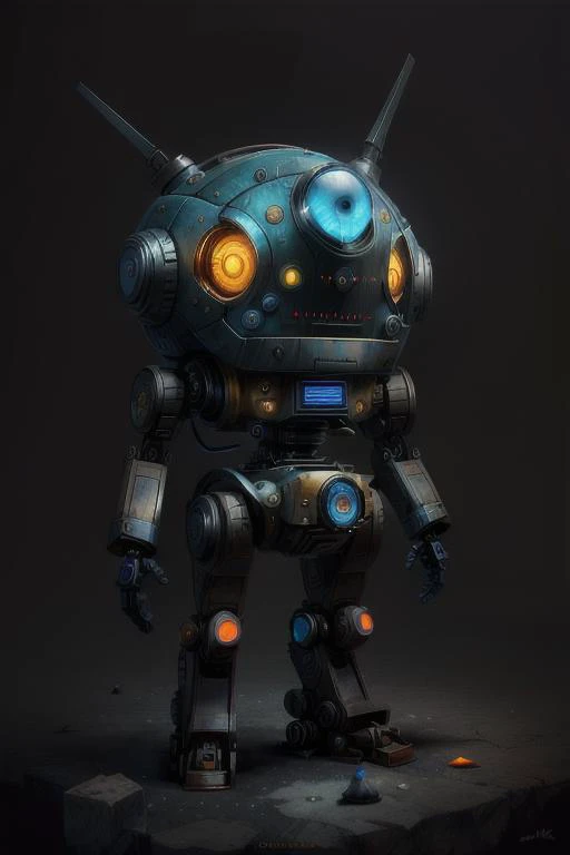 drkkaw, robot, <lora:allymech:0.5> <lora:drkkaw-1.5:0.8>