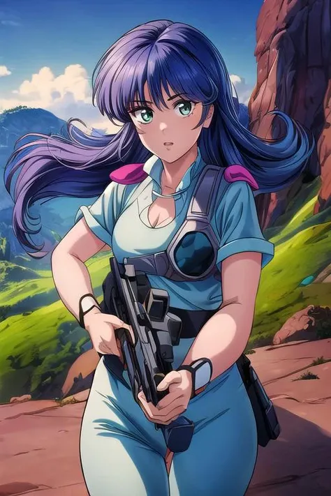 masterpiece, best quality,1girl,ultra detail,<lora:GoodHands-vanilla:0.8> <lora:anmnr01:0.3> <lora:add_detail:0.5> , <lora:ZillionAppleV1:0.7>,ZillionApple,rocky place,hold gun,aiming viewer, masterpiece, best quality, highres,1girl,,<lora:GoodHands-vanilla:0.8> <lora:anmnr01:0.3> <lora:add_detail:0.5>