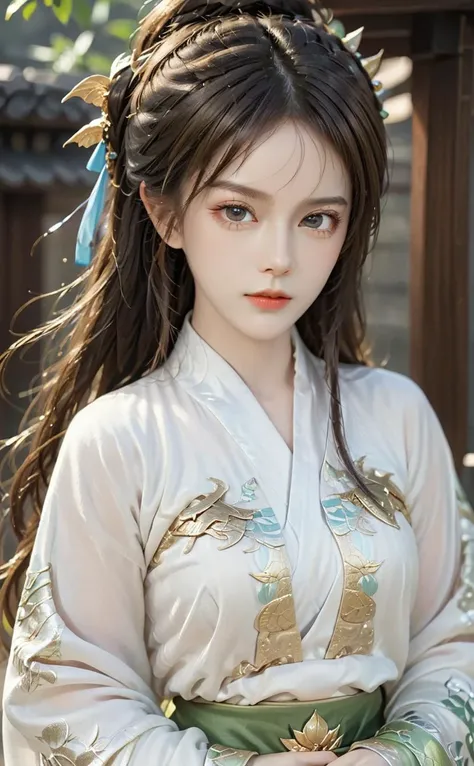 (((fantasy masterpiece:1.5))),(best quality:1.5),(ultra detailed face, ultra detailed eyes, detailed mouth, detailed body, detailed hands, ultra detailed clothes, detailed background:1.5),(aesthetic + beautiful + harmonic:1.5),(symmetrical intricate details + sharpen symmetrical details) | (((close up of dignified female martial artist with luscious hair and bright eyes, she wears an elegant hanfu while walks beside her dragon friend:1.5)),,