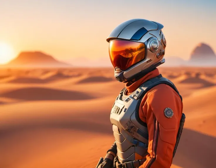 "The Expanse", at Dawn, shallow depth of field, Frightening, Warm Colors