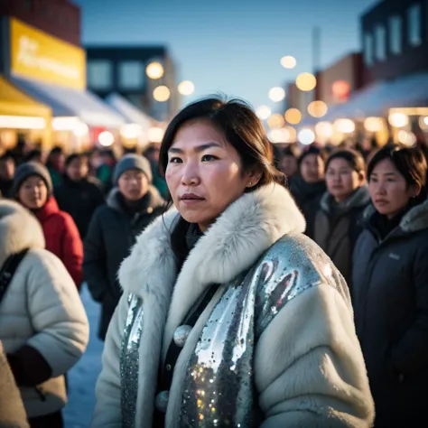 dynamic, Nikon d3300, Intentional Camera Movement, dramatic lighting, Canon RF, Depth of field 100mm, Sparkling Inuit a crowd of people, ð¤¨, Kodak Ektar 100, Sony A7