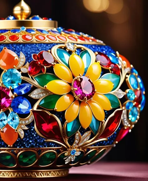 âmasterpieceãtop-qualityãtop-qualityã(Close up photo of glittering gorgeous jewels in artistic vessel)ãhighly detailedãcolourfullãhighestdetailed