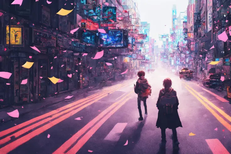 (masterpiece), (best illustration), anime background, high school hallway , semi realistic, ring lighting , rim lighting, cinematic, cyberpunk:1, confetti falling, (extremely detailed CG unity 8k wallpaper),(masterpiece), (best quality), (ultra-detailed), (best illustration),(best shadow),perfect lighting , perfect anatomy , vivid colors, BgAniDusk