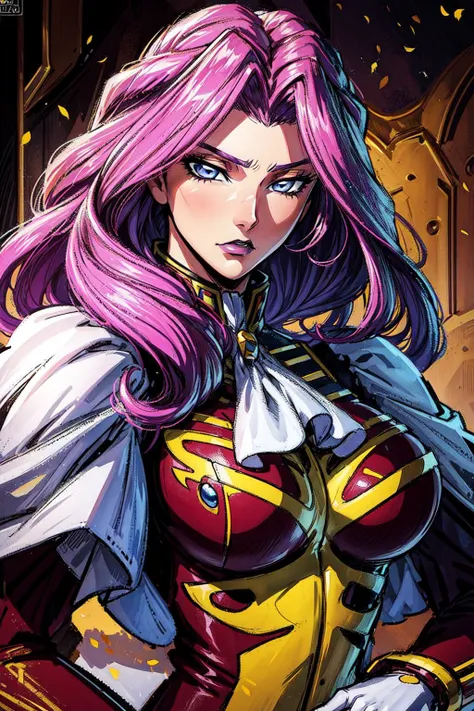 thick outlines, comics, photorealistic, perfect hands, masterpiece:1.2, mecha, flower garden, 1girl, solo, standing, <lora:cornelia_li_britanniaV2:1>, cornelia_li_britannia, cornelia_white_cape, medium breast, detailed background, detailed face, detailed eyes, <lora:add_detail:0.7>