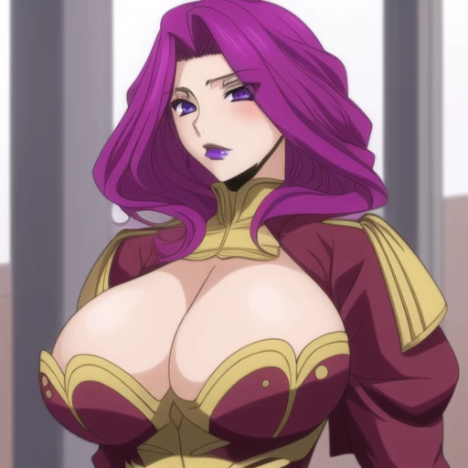 <lora:Cornelia_li_Britannia:0.6> Cornelia_li_Britannia, 1girl, big_breasts, purple_eyes, (lipstick:.9), (makeup:.8)