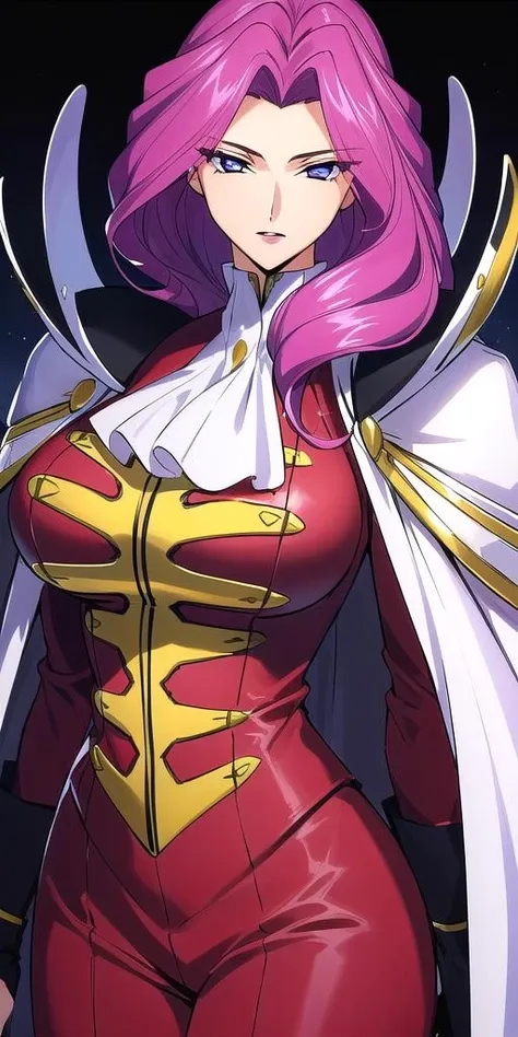 <lora:cornelia_li_britanniaV2:0.7> cornelia_li_britannia, huge breasts, solo, standing, cornelia_military_uniform, cornelia_white_cape,, masterpiece, best quality, detailed face, detailed eyes, highres,