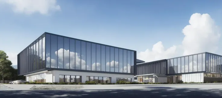 (masterpiece),(high quality), best quality, real,(realistic), super detailed, (full detail),(4k),8k,architecture,Modern style,Blue sky and white clouds,glass
<lora:XSarchitectural-27Typeofcommodity:0.4>