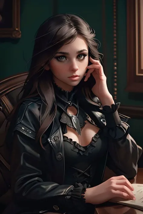DEN_hellga_SG,
French Post card, wearing a Victorian steampunk dress sitting in a Victorian parlour house, glamour, Victorian, atmospheric Victorian steampunk,
bokeh, f1.4, 40mm, photorealistic, raw, 8k, textured skin, skin pores, intricate details <lora:epi_noiseoffset2:1>, epiCRealism