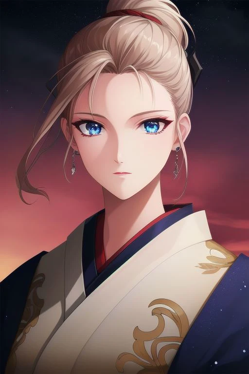 <lora:Rune_VenusV7:0.7> Rune_Venus, huge_breasts, standing, solo, kimono, masterpiece, best_quality, detailed_face, detailed_eyes, highres, beautiful, detailed, absurdres, starry_sky,