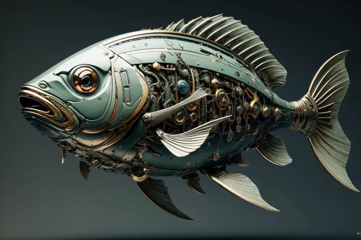 ((ultra realistic details)), solo,shadows, octane_render, 8k, ultra_sharp, metal, ornaments_detailed, cold_colors, highly_intricate_details, realistic_light, glowing_eyes, neon_details, <lora:Mechanicalfish:0.7>, Mechanical fish