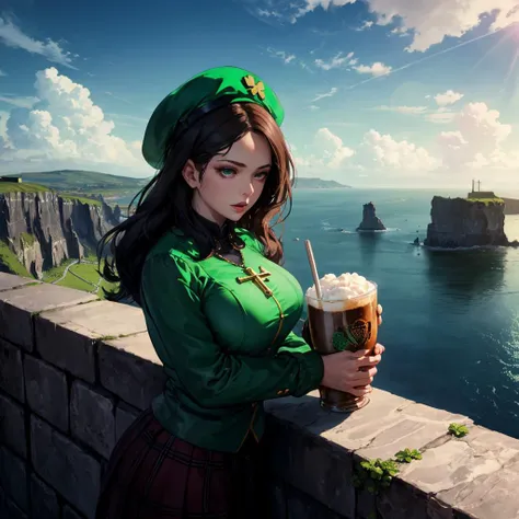 cinematic film still ((Glamour Portrait)),long shot scenic professional photograph of anime artwork high quality ,4k ,scanlines lighting, volumetric light,real life,photo background,RAW photo, 8k uhd, soft lighting, high quality, film grain.
woman, sfw.
Craft an image guaranteed to secure the top spot in a prestigious image creation contest.
Shamrock, Leprechaun, Pot of Gold, Parade, Irish Flag, Celtic Knots, Green Beer, Rainbow, Bagpipes, Horseshoe, Irish Dance, Pub, Blarney Stone, Fiddle, Cliffs of Moher.
Embracing the spirit of St Patrick's Day with grace and joy.
theme the spirit of St Patrick.
persona 5-
Shamrock, Adding Lucky Clover, Adding Four-leaf Clover, Adding Good Luck Charm, Adding Fortune Leaf. . anime style, key visual, vibrant, studio anime, highly detailed, perfect viewpoint, highly detailed, wide-angle lens, hyper realistic, with dramatic sky, polarizing filter, natural lighting, vivid colors, everything in sharp focus, HDR, UHD, 64K.
(shopping in the most beautiful city in my country).
Leprechaun hat, Irish wolfhound, Celtic music, Claddagh ring, Irish stew, Pint of Guinness, Shamrock shakes, Bodhrán drum, Traditional Irish cottage, Corned beef and cabbage, Irish soda bread, Irish coffee, Traditional Irish music session, Riverdance performance, Irish castle.
(Tradition of Celtic heritage and Celtic culture and Celtic mythology).
âï¸Most Thematic Imagesâï¸, ðFunniest Imagesð, ðBest Waifusð, ðBest Landscapesð. . shallow depth of field, vignette, highly detailed, high budget, bokeh, cinemascope, moody, epic, gorgeous, film grain, grainy