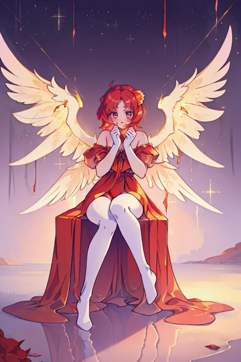 (masterpiece), (best_quality), (ultra-detailed), (illustration), (welcoming), 1girl, (juicy cloud ghost:1.3), (in a barren, brutalist studio:1.3), full body, thigh gap, copper hair, side braid,spiked hair, pose, [:skimpy costume design:0.2], sitting,wings, japanese, official art, vivid color, finely detailed, hyper detailed, 8k, high resolution illustration, absurdres, intricate detail <lora:EnvyBeautyMix02:1>