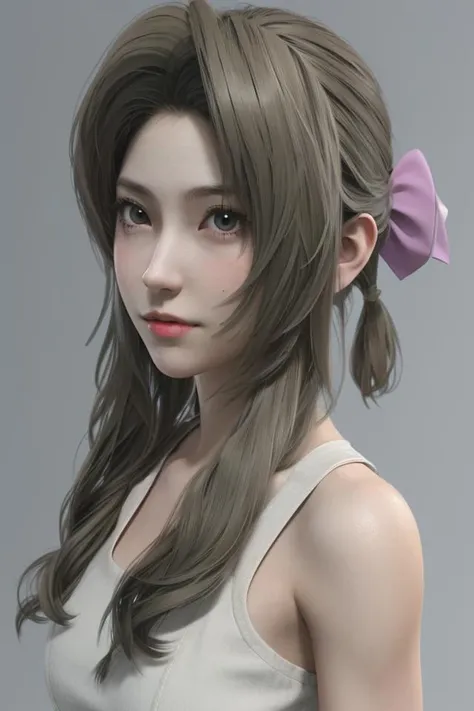 1girl,aerith gainsborough,3d,<lora:å¥½åç±³-aerith-v2:0.65>,facing viewer,