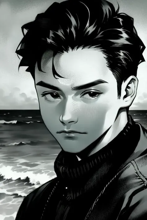 photo of a (men),serious look ,standing at (beach), portrait photo, (closeup:1.2)
 <lora:mei_20230614002614:0.8>