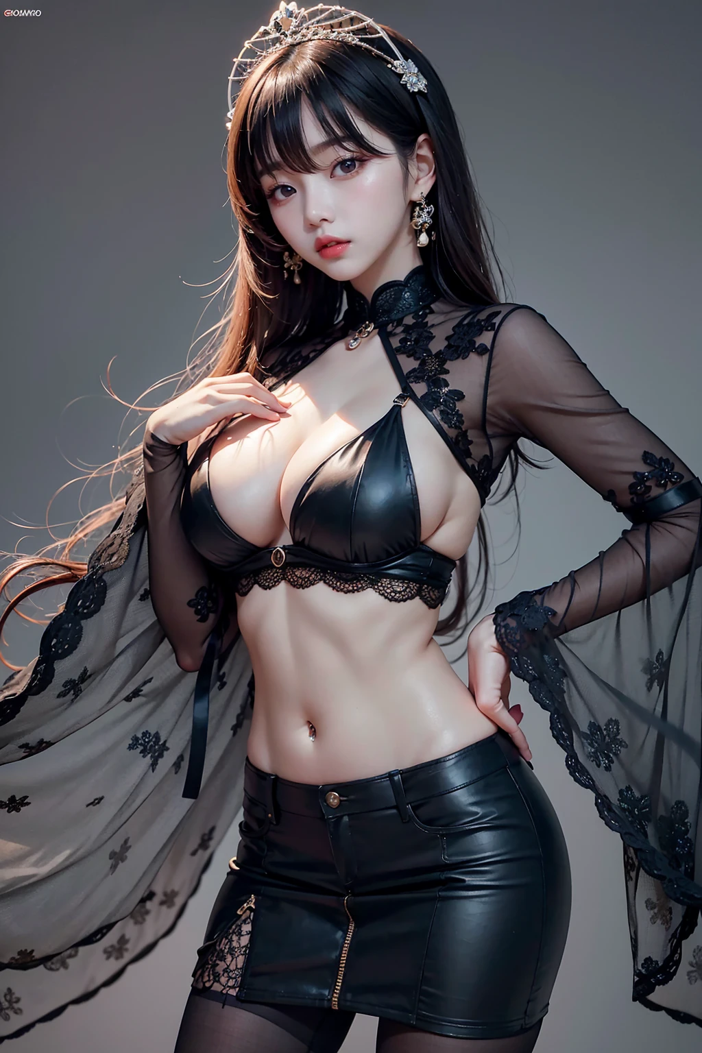 1 korean cute girl, (21 years old cute Korean girl:1.2), (kpop idol:1.2), (korean beauty:0.8), (korean mixed), (large breasts),