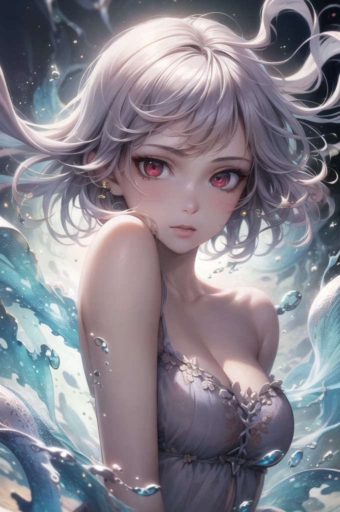 masterpiece, best quality, hyperrealistic,
1girl, ukrainian, upper body portrait,
beautiful detailed eyes, perfect face, beautiful detailed face, looking at viewer, hands behind back,
photo fine print, amazing sharp focus, ultra detailed, soft skin,
short hair, silver hair,
red eyes,
victorian sundress,
floating particles, ethereal atmosphere, elaborate background,
<hypernet:sxzBloom_sxzBloom:0.3>