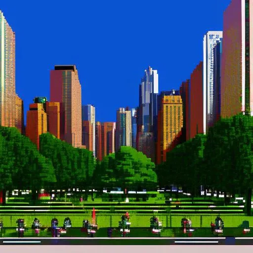 a shot of a central park