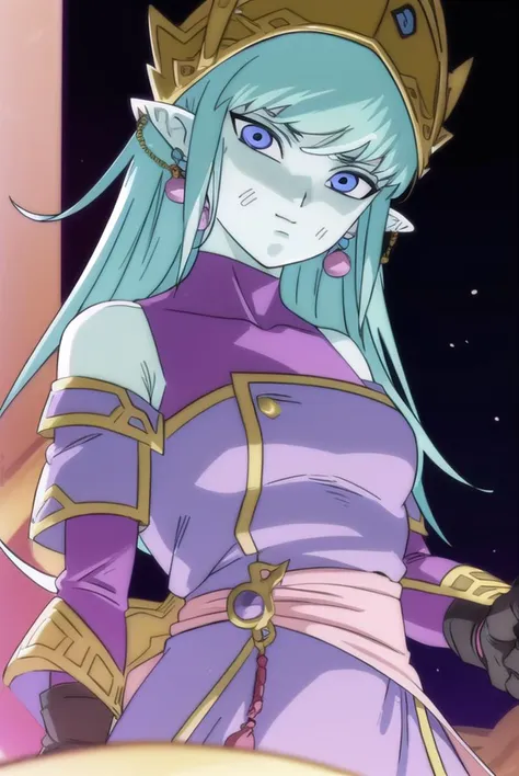 dragonballaeos, <lyco:dragonballaeos-lyco-nochekaiser:1>, 
aeos formtwo, long hair, gloves, jewelry, blue hair, earrings, pointy ears, pants, aqua hair, (colored skin:1.5), baggy pants, dress, (purple dress:1.5), leotard, (pink leotard:1.5),
BREAK ,
BREAK outdoors, space, star \(sky\), sun, 
BREAK looking at viewer,
BREAK <lyco:GoodHands-beta2:1>, (masterpiece:1.2), best quality, high resolution, unity 8k wallpaper, (illustration:0.8), (beautiful detailed eyes:1.6), extremely detailed face, perfect lighting, extremely detailed CG, (perfect hands, perfect anatomy),