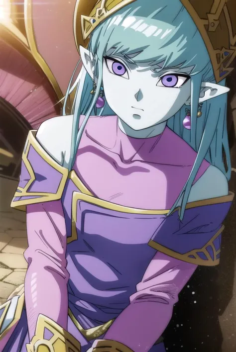 dragonballaeos, <lyco:dragonballaeos-lyco-nochekaiser:1>,
aeos formtwo, long hair, gloves, jewelry, blue hair, earrings, pointy ears, pants, aqua hair, (colored skin:1.5), baggy pants, dress, (purple dress:1.5), leotard, (pink leotard:1.5),
BREAK ,
BREAK outdoors, space, star \(sky\), sun,
BREAK looking at viewer,
BREAK <lyco:GoodHands-beta2:1>, (masterpiece:1.2), best quality, high resolution, unity 8k wallpaper, (illustration:0.8), (beautiful detailed eyes:1.6), extremely detailed face, perfect lighting, extremely detailed CG, (perfect hands, perfect anatomy),