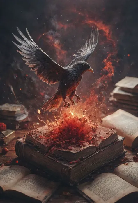 A detailed dramatic illustration of the book , with red color dark magic splash, dark ghotic, 3D Vector Art, fantasy art, watercolor effect, bokeh, Adobe Illustrator, hand-drawn, digital art, bird's eye view, isometric style, retro aesthetic, focused on the character, 4K resolution, photorealistic rendering, using cinema 4D
Wide range of colors., Dramatic,Dynamic,Cinematic,Sharp details
Insane quality. Insane resolution. Insane details. Masterpiece. 32k resolution.
<lora:add-detail-xl:0.95> <lora:dvr-lnds-sdxl:0.3> dvr-lnds-sdxl <lora:MJ52:0.25> <lora:ral-apoctvisn-sdxl:0.3> ral-apoctvisn <lora:zavy-cntrst-sdxl:0.35> dark, chiaroscuro, low-key <lora:zavy-rmlght-sdxl:0.41> zavy-rmlght <lora:SDXLFaeTastic2400:0.225>