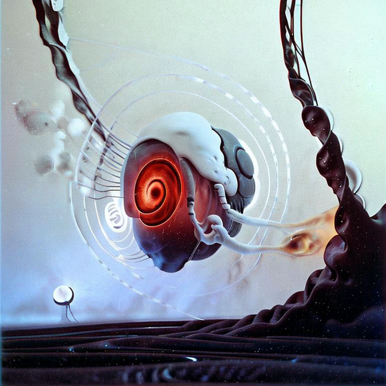 <lora:LowRA:-1> a Boltzmann brain floating in orbit around a black hole, horizontal, decerebrate, lonely <lora:synth3:1>, wires, bokeh, empty <lora:1:1>, cavernous, <lora:Journey_to_the_Gods:1>