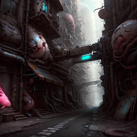 <lora:BioPunkAI:.9>   BioPunkAI
street