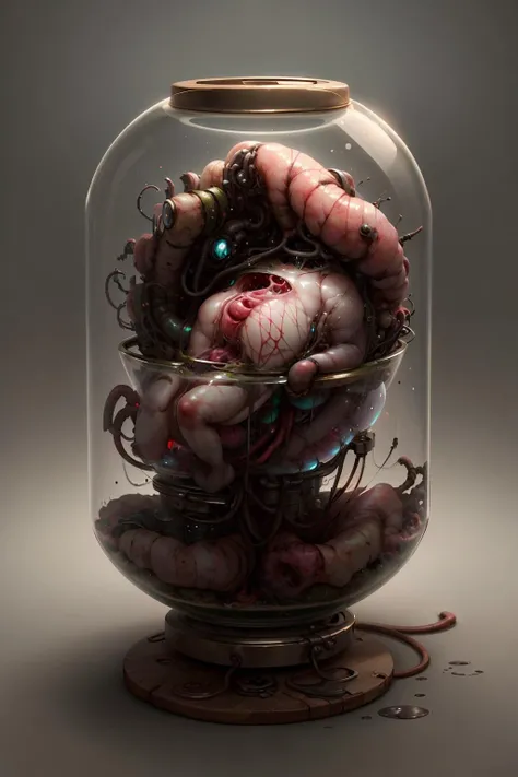 <lora:BioPunkAI:.9> BioPunkAI a in a glass capsule
