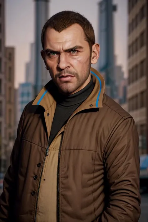 (day),high rise apartment, windows,
brown jacket,fingerless gloves, jacket, long sleeves,
<lora:Niko_Bellic_GTA4-KK77-V1:0.7>,beard,facial hair, forehead,
brown hair,green eyes,Bangs,Short hair
1 Man, 40yo,male,looking at viewer,
NSFW,official art,extremely detailed CG unity 8k wallpaper, perfect lighting,Colorful, Bright_Front_face_Lighting,
(masterpiece:1.0),(best_quality:1.0), ultra high res,4K,ultra-detailed,
photography, 8K, HDR, highres, absurdres:1.2, Kodak portra 400, film grain, blurry background, bokeh:1.2, lens flare, (vibrant_color:1.2)