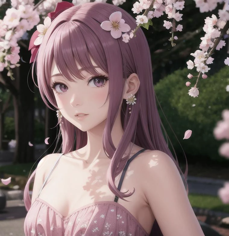 (1girl:0.989), (3d:0.609), (artist_name:0.649), (bare_shoulders:0.506), (blurry:1.000), (blurry_background:1.000), (blurry_foreground:1.000), (branch:1.000), (breasts:0.736), (cherry_blossoms:1.000), (cosplay_photo:0.742), (day:0.708), (depth_of_field:1.000), (earrings:0.940), (eyelashes:0.603), (falling_petals:0.889), (flower:0.999), (garden:0.924), (green_eyes:0.700), (hanami:1.000), (hydrangea:1.000), (in_tree:0.738), (jewelry:0.966), (lips:0.664), (long_hair:0.600), (looking_at_viewer:0.583), (medium_breasts:0.626), (motion_blur:1.000), (nose:0.595), (outdoors:0.876), (parted_lips:0.720), (petals:0.988), (photo_\(medium\):0.962), (photo_background:0.660), (pink_flower:1.000), (plum_blossoms:0.557), (purple_flower:0.590), (realistic:0.543), (solo:0.711), (spring_\(season\):1.000), (tree:0.966), (upper_body:0.527), (watermark:0.619), (web_address:0.562), (white_flower:0.756), (wisteria:1.000)