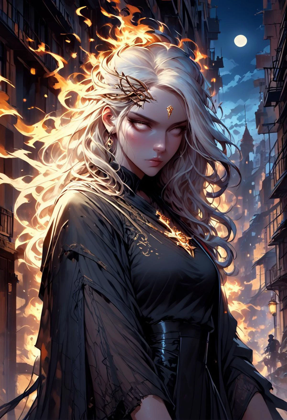 score_9, score_8_up, score_7_up,,
1girl, portrait, beautiful witch goddess floating above a city on fire, full body, flowing pale hair, summoning magical balls of multicoloured light, techno witch, luminescent sigils etched into her skin, (long hair:1.3), glowing, war paint, pale orange ombre skin, pale eyes, city on fire at night, moon large in the sky.
<lora:Fant5yP0ny:0.6> <lora:fantasy_world_pony:0.9> <lora:Cherry-Gig:0.55> (masterpiece), ((very detailed))