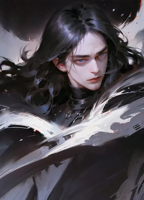((male)), male face, detailed face, short spiky black hair, cruel, black uniform, war, desolate, cold hateful eyes, cruel smile, black smoke, black and white noise, smoke shaped like snakes
<lora:OilPaint:0.7>
<lora:CGhandsomeboy sw_20230612224948:0.2>