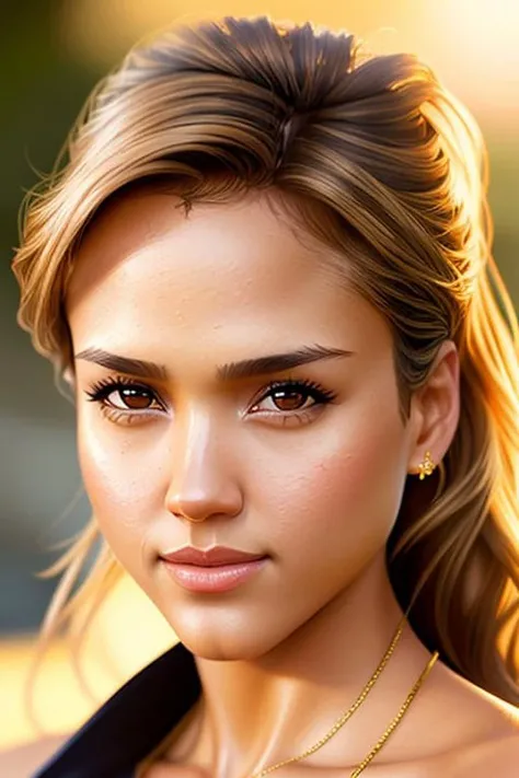 (jessicaalba_ti-2100:1), hyper realistic photograph, detailed face, film grain, Kodak portra 800, f1.8,golden hour,