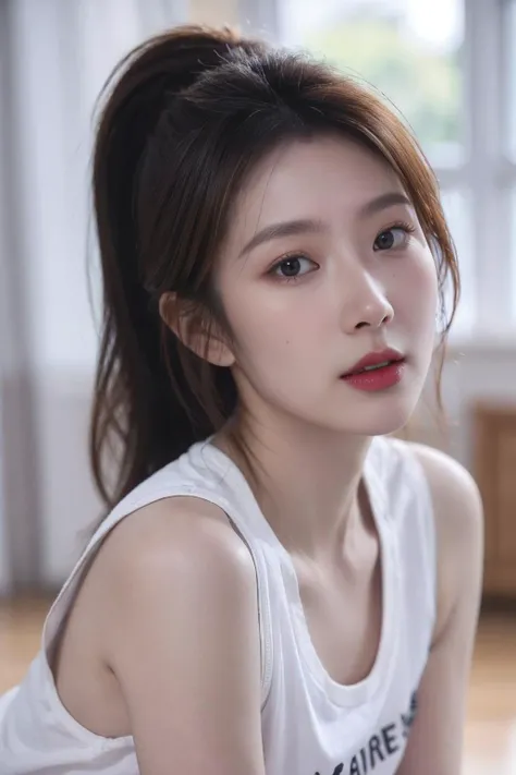 <lora:wangxiaoyu:0.8>, pureerosface_v1, athlete, small breasts, white T-shirt, denim shorts, absurdly long hair, wavy hair, asymmetrical hair, low ponytail,
(sandals:1.1),looking at viewer, light smile,walking, panoramic view,, 8k,(realistic:1.1), (photorealistic:1.1), (masterpiece:1.1), (best quality:1.1), RAW photo, highres, ultra detailed, High detail RAW color photo,professional photograph,masterpiece, best quality,realistic,realskin,1girl,solo, beautiful detailed eyes,natural lighting, (detailed face:1.2),extremely beautiful face,