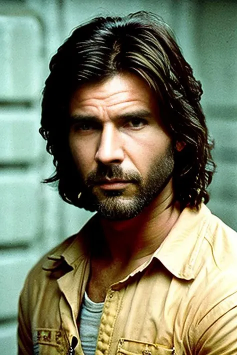 <lora:hf1nd1anasolo:0.9>, Action Film Still of a man as a prison convict with long messy hair style, wearing prison clothes, Detailed Face, (perfect detailed eyes), (highly detailed skin:1.1), perfect Slim body, Professional Photography, dramatic lighting, PHOTOREALISTIC, Realistic, standing in a prisoner room, RAW, analog, sharp focus, 8k, high resolution, DSLR, high quality, Fujifilm XT3, film grain, award winning, masterpiece