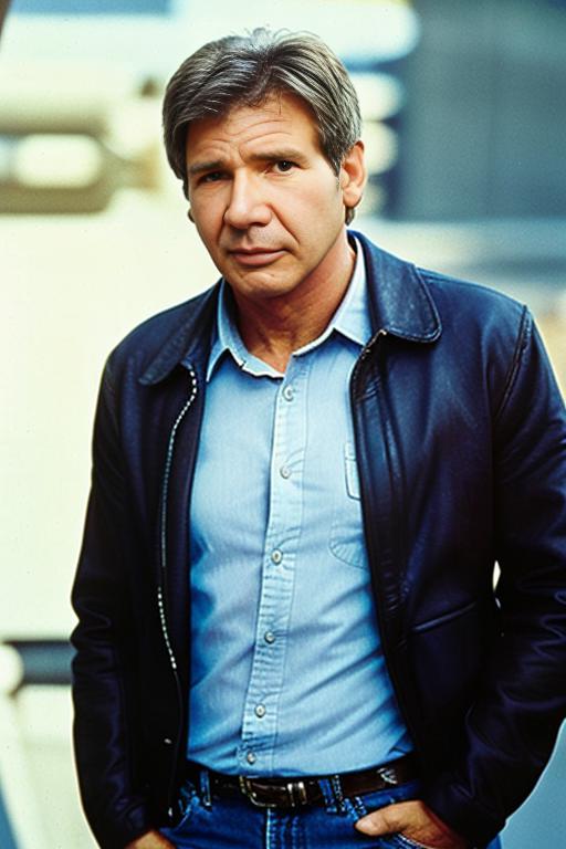A close up of a man in a leather jacket and jeans - SeaArt AI