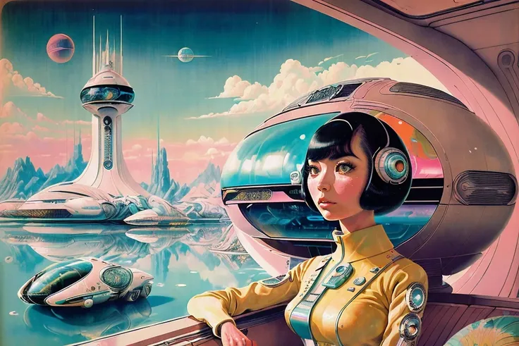 rurinobodysd15 at the spa <lora:1970RetroFuturism:0.6> 1970retrofuturism, (Retro-futurism :1.3), Vintage, futuristic, optimistic, retro-futuristic style, (masterpiece, best quality, absurdres, detailed, ultra-detailed:1.3)
