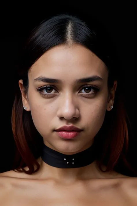 DEN_ladydeathbat_SG,
(headshot:1.2) portrait on a (plain black background:1.2), (headshot:1.2), (face focus:1.1), (facing the camera:1.2), Head in the centre, (eye contact:1.3), (intense stare:1.1), mouth open, (facing straightforward:1.2), (forward facing:1.1), Head, face, Head focus, Head tilted down, looking slightly up at the camera,
bokeh, f1.4, 40mm, photorealistic, raw, 8k, textured skin, skin pores, intricate details <lora:epi_noiseoffset2:1>, epiCRealism