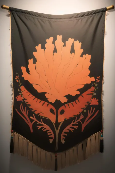 banner, Coral Orange color <lora:Banner(craft) prototype_476058:1>